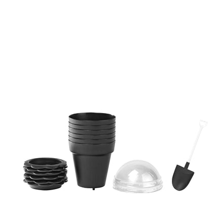 AliKopy 12-Pack Dessert Cups - Succulent Planter Design, Lids & Shovel
