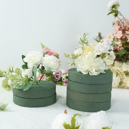 AliKopy 6 Pack Green Floral Foam Blocks - 6" Round Wet Styrofoam Brick