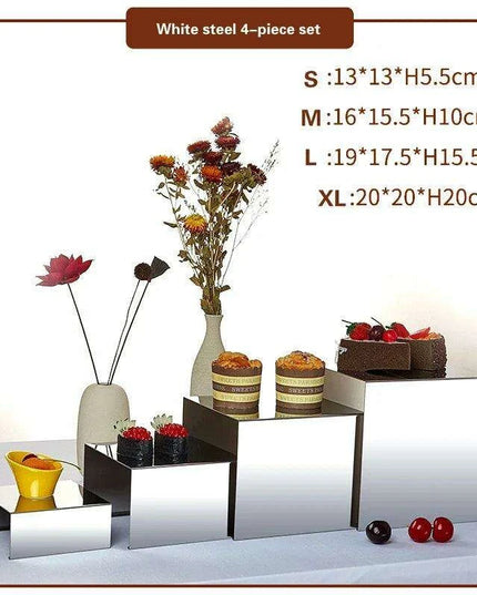 Chic Stainless Steel Dessert and Fruit Display Set - Ideal for Weddings and Special Celebrations