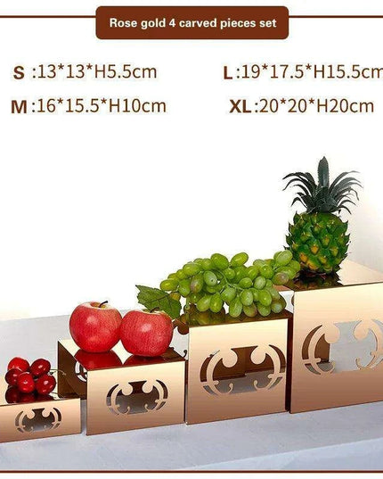 Chic Stainless Steel Dessert and Fruit Display Set - Ideal for Weddings and Special Celebrations