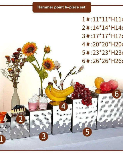 Chic Stainless Steel Dessert and Fruit Display Set - Ideal for Weddings and Special Celebrations