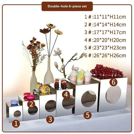 Chic Stainless Steel Dessert and Fruit Display Set - Ideal for Weddings and Special Celebrations