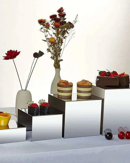 Chic Stainless Steel Dessert and Fruit Display Set - Ideal for Weddings and Special Celebrations