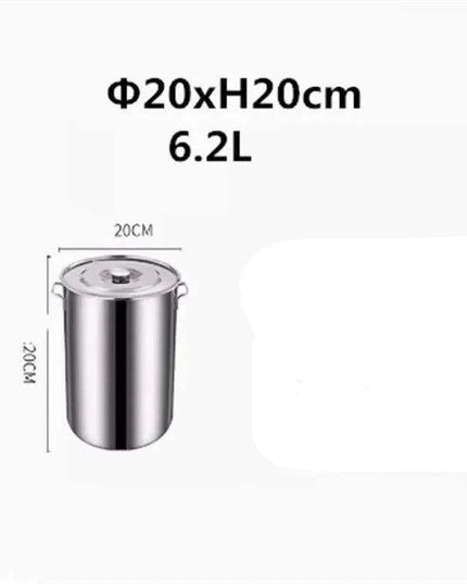 Versatile Stainless Steel Soup and Storage Drum Pot