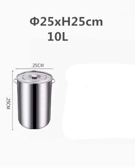 Versatile Stainless Steel Soup and Storage Drum Pot