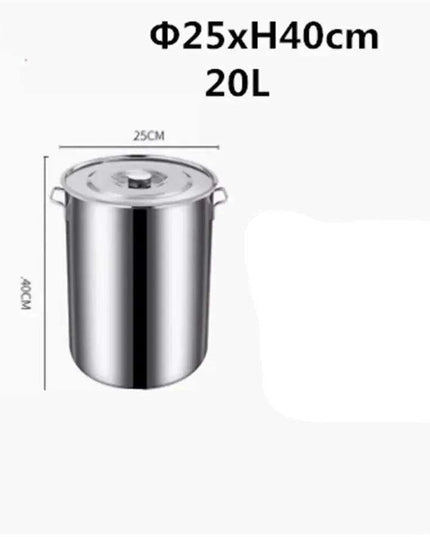 Versatile Stainless Steel Soup and Storage Drum Pot