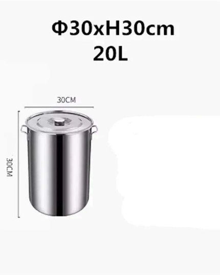 Versatile Stainless Steel Soup and Storage Drum Pot