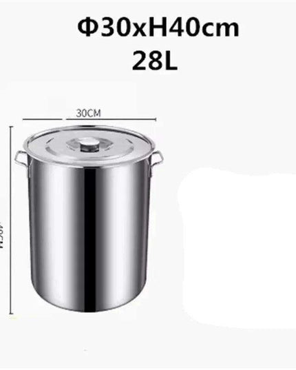 Versatile Stainless Steel Soup and Storage Drum Pot