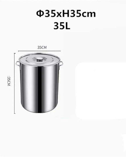 Versatile Stainless Steel Soup and Storage Drum Pot
