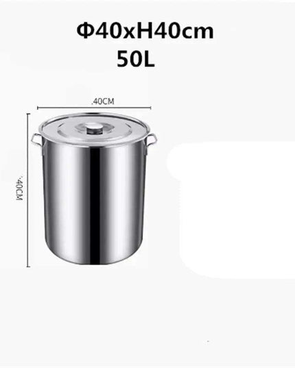 Versatile Stainless Steel Soup and Storage Drum Pot