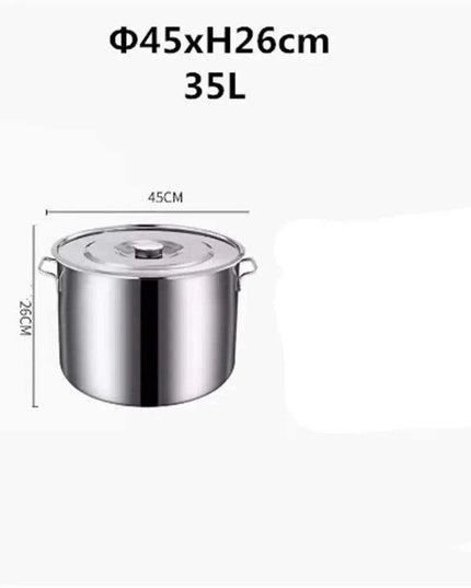 Versatile Stainless Steel Soup and Storage Drum Pot