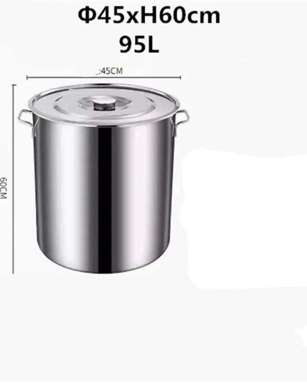 Versatile Stainless Steel Soup and Storage Drum Pot