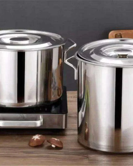 Versatile Stainless Steel Soup and Storage Drum Pot