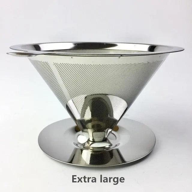 Stainless Steel Coffee Filter Holder Set - Premium v60 Dripper Stand for Enhanced Coffee Flavors