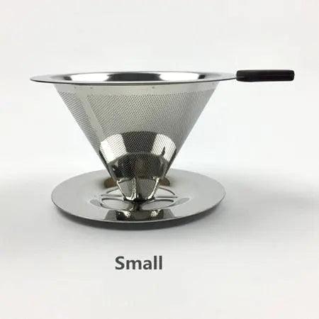 Stainless Steel Coffee Filter Holder for v60 Brewing - Eco-Friendly Dripper Stand with Premium Filter