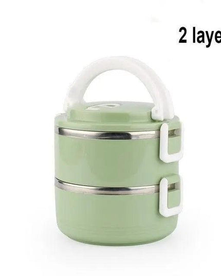 Sleek Black Insulated Stainless Steel Food Carrier - Portable Lunch Box