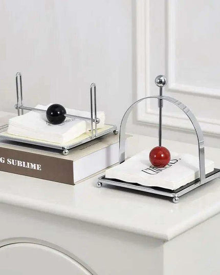 Sleek Stainless Steel Napkin Dispenser for Elegant Dining Arrangements