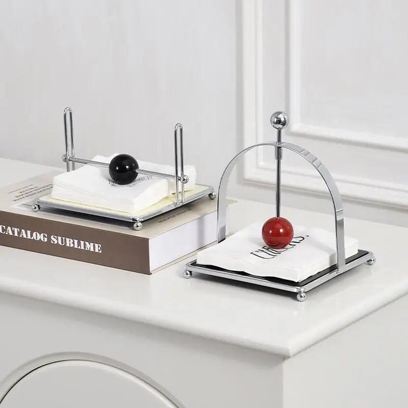 Sleek Stainless Steel Napkin Dispenser for Elegant Dining Arrangements