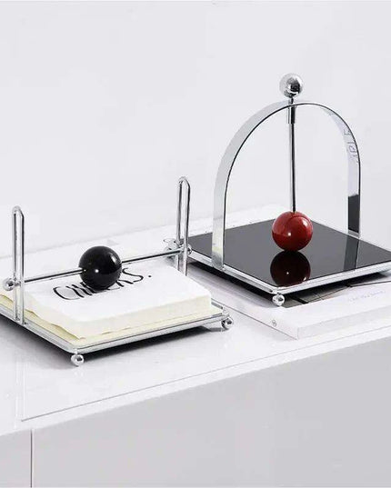 Sleek Stainless Steel Napkin Dispenser for Elegant Dining Arrangements