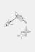 Celestial Moissanite Star Earrings: Luxurious Sterling Silver with Gold and Platinum Finish