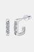 Luxury Sterling Silver Geometric Moissanite Huggie Earrings with Plating Options