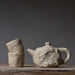 Slate-Look Pottery Tea Set featuring Handmade Teapot and Teacup