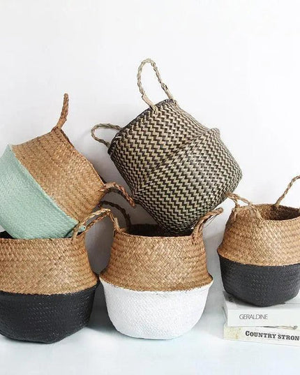 Eco-Chic Foldable Wicker Storage Baskets: Stylish Organization Solution