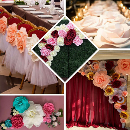AliKopy 2 Pack 20" Large Real Touch Foam DIY Craft Roses - Lifesize &