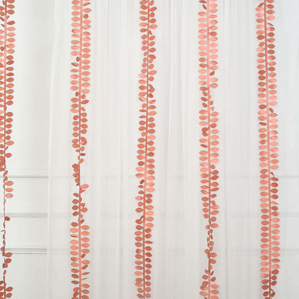 AliKopy Terracotta Taffeta Ribbon Sash, 50ft with 4" Leaf Petal Design