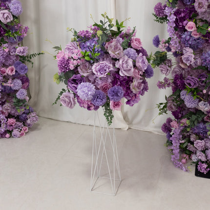 AliKopy 22" Lavender Lilac Silk Flower Centerpiece - Pre-Arranged Bouq