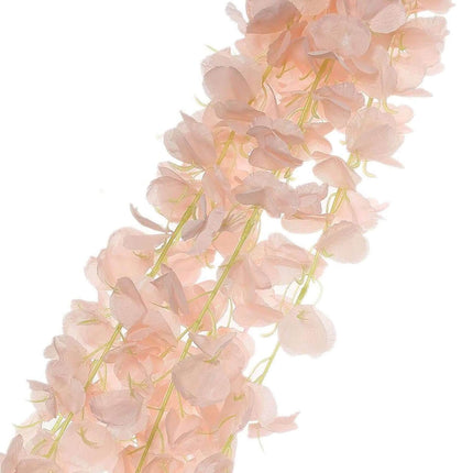 AliKopy 42" Blush Silk Wisteria Flower Garland - 5 Full Strands