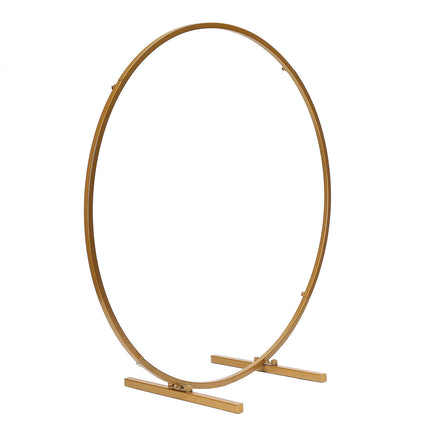 AliKopy 24" Gold Metal Round Wedding Arch Centerpiece - Elegant Table