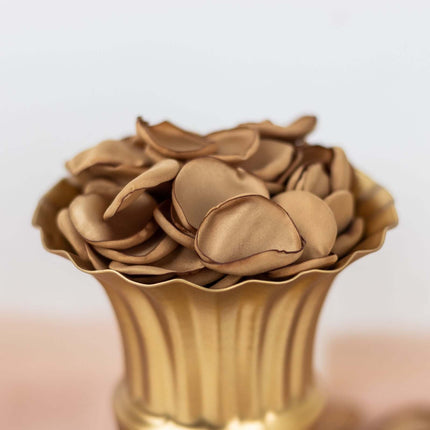 AliKopy 400-Pack Gold Matte Silk Rose Petals - Life-Like Round Confett