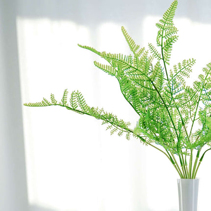 AliKopy 2 Stems Green Faux Asparagus Fern - Realistic Indoor Decor
