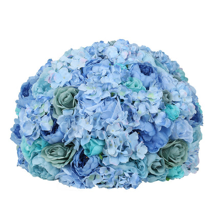AliKopy 20" Blue Silk Rose Wedding Centerpiece - Pre-Arranged Decor