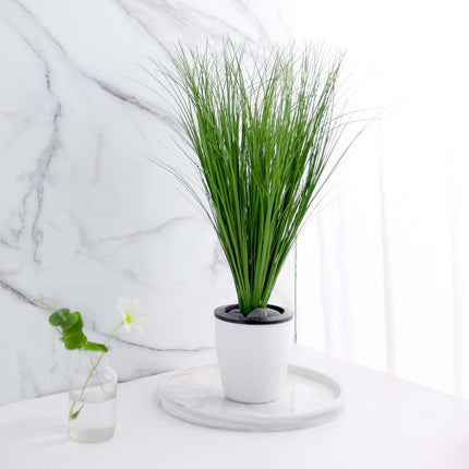 AliKopy 20" Green Artificial Grass Sprays - Indoor/Outdoor Decor, Set