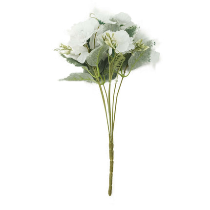 AliKopy 3 Pack 14" White Silk Carnation Bouquets - Realistic Faux Flow