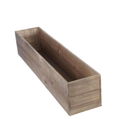 AliKopy Natural Wood Rectangular Planter Box 30"x6" with Removable Lin