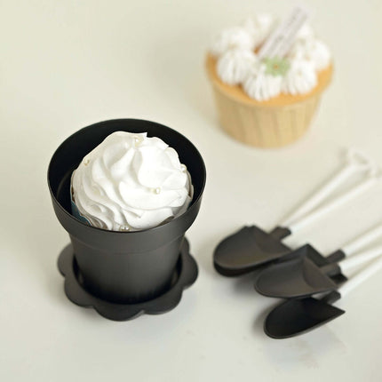 AliKopy 12-Pack Dessert Cups - Succulent Planter Design, Lids & Shovel