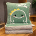 Summer Cartoon Characters Convertible Pillow Blanket