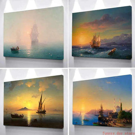 Serene Sailboat Sunset Canvas Print - Coastal Elegance for Stylish Home Accents