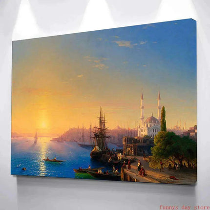 Serene Sailboat Sunset Canvas Print - Coastal Elegance for Stylish Home Accents