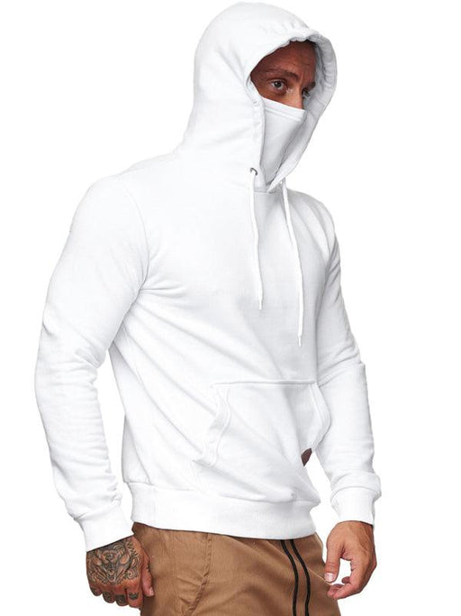 Men's Urban Chic Hoodie and Long Sleeve Tee Set with Mask