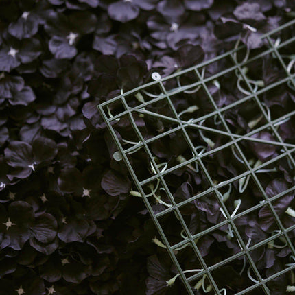 AliKopy 11 Sq Ft Black UV Protected Hydrangea Flower Wall Mat - 4 Pane