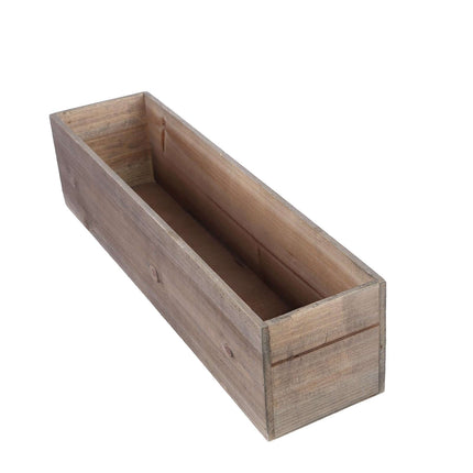 AliKopy Natural Wood Planter Box 24"x6" with Removable Liner