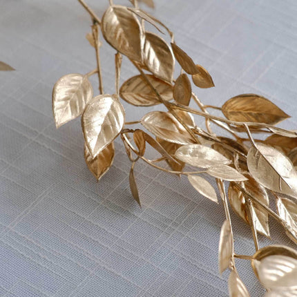 AliKopy 6ft Artificial Magnolia Leaf Garland - Metallic Gold, Decorati