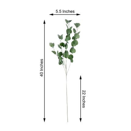 AliKopy 40" Tall Green Artificial Eucalyptus Branches - Realistic Faux