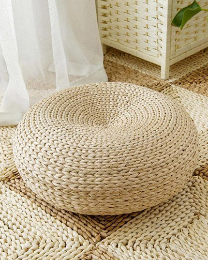 Sustainable Handcrafted Tatami Meditation Cushion Ensemble with Detachable Pillows