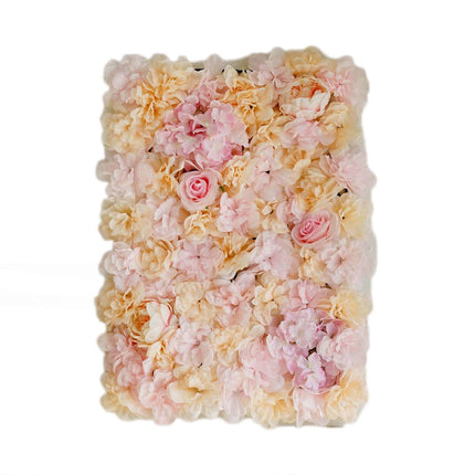 AliKopy 13 Sq Ft Pink Champagne UV Protected Flower Wall Mat - 4 Panel
