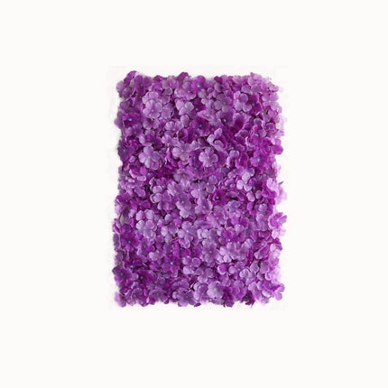 AliKopy 11 Sq ft Purple UV Protected Hydrangea Wall Mat - 4 Panels